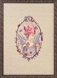 Model stitched on 32 count waterlily linen with crescent colours thread, kreinik #4 braid, and mill hill beads. 150 Nora Corbett Designs Ideas In 2021 Cross Stitch Stitch Cross Stitching