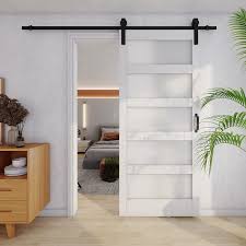 Shut your barn door as easily as closing a kitchen cabinet with this soft close hardware kit. Amazon Com Tenoner Diy Glass Sliding Barn Door 36 Inches X 84 Inches White With Barn Door Hardware Kit Need To Assemble Home Improvement