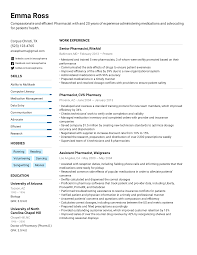 Pharmacist Resume Example Writing Tips For 2021