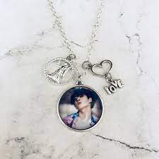 Bts Necklace Jungkook Bts Bangtan Boys Jewelry Etsy In 2021 Bts Earrings Embellished Wedding Shoes Bts Merch