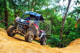 Atv & buggy tours, willemstad: Extreme Fahrt Auf Atv Buggies Jeeps Reise Durch Den Dschungel Fototapete Fototapeten Buggy Quad Siam Myloview De