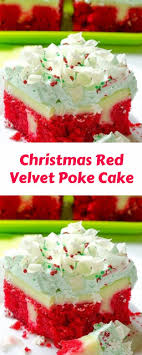 Delight your friends and family with this beautiful and 39 · 40 minutes · delicious and festive christmas poke cake in red and green colors! Alfia Kitchen Christmas Red Velvet Poke Cake Christmas Cake