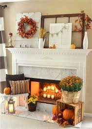 Get Inspired With These Thanksgiving Mantels From Pinterest Fall Fireplace Fall Home Decor Fall Mantel Decorations