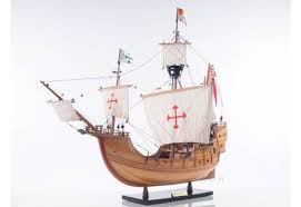 1492 santa maria wooden model ship