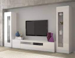 Daiquiri Modern Tv And Display Wall Unit In White Gloss Finish Optional Lights Modern Tv Wall Units Modern Tv Units Bedroom Tv Stand