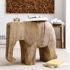 Horton The Elephant Side Table Elephant Decor Elephant Carving Elephant Decor Elephant Table