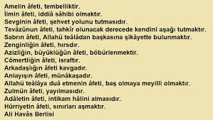 Aklin Afeti Devamli Ve Luzumsuz Cekisme Yapmasidir Imanin Afeti Inkardir Amelin Afeti Tembelliktir Ilmin Afeti Iddia Sahibi Olmakt Dualar Iman Tembellik