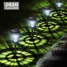 Urpower Solar Lights Outdoor Upgraded Bright Metal Solar Pathway Lights Waterproof Auto On Off Garden Lights Solar Powered Solar Landscape Lights For Lawn Yard Patio Path Driveway Cool White 4 Pack Urpower