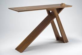 Wedge Table By Eben Blaney Wood Console Table Artful Home In 2020 Wood Console Table Wood Console Wood Table Design
