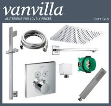 Details About Vanvilla Shower Set Rain Shower With Shower Fittings Hansgrohe Flush Polished Show Original Title