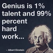 Genius Is 1 Talent And 99 Percent Hard Work Albert Einstein Einstein Einstein Quotes Albert Einstein