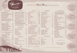 Flamingo Hotel Menu Las Vegas Late 1960 S Las Vegas Restaurants Hotel Menu Flamingo Hotel