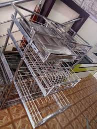 Best of all, the rack's sophisticated, understated design blends attractively with existing decor, appliances, and accents to ensure a flawless introduction into any kitchen. Stainless Steel Modular Kitchen Trolley Carpenter Assembly Price Range 220 00 250 00 Inr Foot Id 6130637