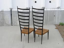 Pair Of Extra High Ladder Back Chairs After Gio Ponti Ladder Back Chairs Chair Dining Chairs