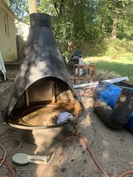 Matt and i got to work making lots of cuts. Mid Century Freestanding Cone Fireplace Help Identify Midcenturymodern