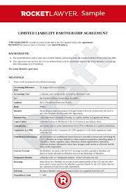 Llp is short for limited liability partnership which is a written contract llp agreement | source : Free Llp Agreement Template Make Yours In 3 Steps