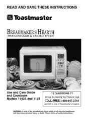 You have just acquired a toastmaster bread machine.toastmaster inc. Toastmaster Breadmaker S Hearth 1193 Manuals Manualslib