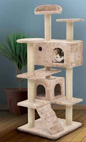 Pet Essentials Tan Multi Level Cat Tree 308621a The Home Depot Cat Castle Kitten Supplies Cat Tree