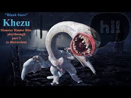 Monster Hunter Rise Blind(ish) Playthrough part 5- Blank Stare.....Khezu! a  creepy distraction