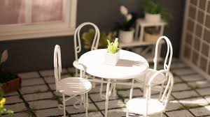 Diy Dollhouse Miniature Patio Diorama Tutorial For Dolls Action Figures Nendoroid Youtu Patio Chairs Diy Diy Dollhouse Furniture Dollhouse Miniatures Diy