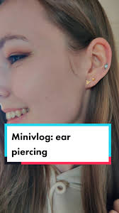 minivlog of me getting my ear pierced with a low helix so I can still wear  my hearing aids 👌 #earring #earpiercing #helix