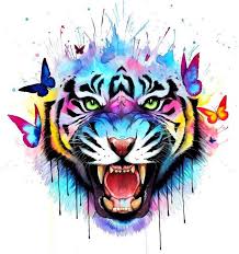 Tiger Art Print Hand Signed Tiger Art Watercolor Tiger Tiger Painting