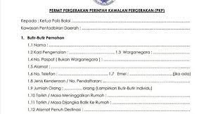 Bawa borang kebenaran yang telah lengkap diisi ke balai polis berhampiran untuk. Borang Permohonan Rentas Negeri Bermula 1 Jun 2020 Untuk Tujuan Tertentu Layanlah Berita Terkini Tips Berguna Maklumat