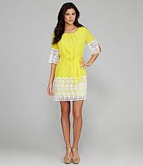 Gianni Bini Nancy Lacedetail Dress Dillards Lace Detailed Dress Dresses Yellow Lace Dresses