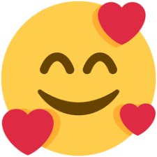 The emoji shows a typical yellow emoji face, which grins and also has its eyes closed. Smiling Face With 3 Hearts On Twitter Twemoji 11 1 Smile Face Heart Emoji Emoji