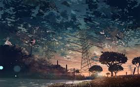 Special effects, city lights, artwork, electricity, psychedelic art. Aesthetic Anime City Wallpapers Top Free Aesthetic Anime City Backgrounds Wallpaperaccess