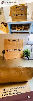 Virgil Abloh Ikea Sculpture Markerad Carrier Bag Carrier Bag Brown Paper Bag Clothes Design