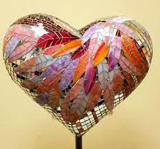 Quot Pink Quot Heart Of A Flamingo Delphi Artist Gallery Mosaic Art Stained Glass Mosaic Mosaic Crafts