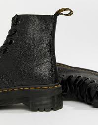 Dr Martens Molly Black Glitter Flatform Boots Asos The lower ankle heights in this segment reflect a move away from bigger women's boots towards a more dainty look. dr martens molly black glitter flatform boots