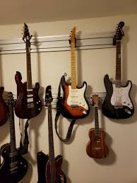 Rotates for hanging guitars straight on or at an angle. All Guitars Hung On Wall Finally Kieselguitarsbbs Com