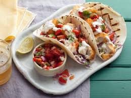 Feel free to look at bobby's original recipe through the link below to see additional toppings. Fish Tacos With Chipotle Cream Recipe Ellie Krieger Food Network