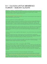 Maybe you would like to learn more about one of these? 8 1 Alasan Membenci Kumon