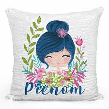 Apportez une touche glitter et paillettée à votre déco ! Coussin Sequin Magique Petite Fille Etiquettes Folies