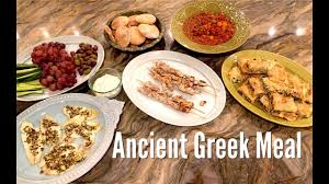 Greek cuisine carries on traditions from ancient greek and byzantine cuisines, while also including ottoman, middle eastern, balkan and italian influences. Ancient Greek Meal Youtube