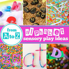 They use basic supplies that you have in your classroom and can easily be adapted in case you don't happen to have a certain material. A To Z Alphabet Sensory Play Ideas