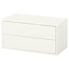 Eket Cabinet With 2 Drawers White Width 27 1 2 Ikea In 2020 Eket Wall Shelf Unit Ikea Eket
