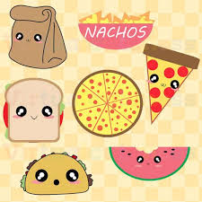 Lunch Clipart Food Clip Art Pizza Tacos Nachos Paper Bag Pizza Clipart Planner Kawaii Chibi Fun Free C Dibujos Kawaii Pegatinas Kawaii Cosas Kawaii