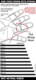 Free Printable Ring Finger Size Chart Jewelry Secrets Paper