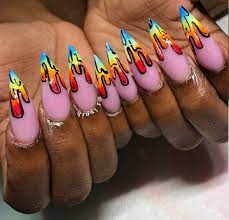 37 Unique Summer Nail Designs Crazy Nails Drip Nails Pretty Acrylic Nails