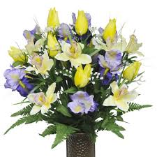 We did not find results for: Yellow Tulips And Purple Iris With Stay In The Vase Design Cemetery Flowers Md1233 Wantitall