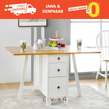 Meja makan lipat lesehan minimalis/ meja lipat lesehan/ meja kafe: Livien Meja Makan Lipat Transformer Meja Makan Modern Meja Makan Meja Makan Set Meja Makan Shopee Indonesia