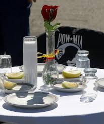 Upon pow mia table many vfw posts members see a single table set appropriately for a meal but is never used. Alliance Veterans Remember Those Lost