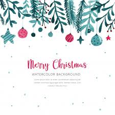 Kaufst du oder bastelst du etwas? Aquarell Weihnachten Hintergrund Kostenlose Vektor