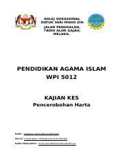 Tetaplah dengan kami di majalahpendidikan.com. Deb 1152 Laporan Kolej Vokasional Datuk Seri Mohd Zin Jalan Pengkalan 78000 Alor Gajah Melaka Pendidikan Agama Islam Wpi 5012 Kajian Kes Course Hero