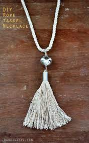 Diy Nautical Rope Tassel Necklace Rope Tassel Necklace Tassel Necklace Beaded Tassel Necklace