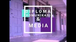 Pendidikan vokasi yang dapat diselesaikan selama 1 tahun (± 32 sks) dengan syarat kelulusan berupa laporan praktik dan laporan karya ilmiah. Diploma Komunikasi Media Kolej Uniti Youtube